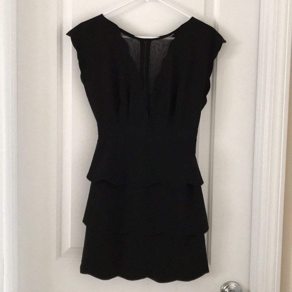 Urban Outfitters Black Mini Dress w Mesh Details